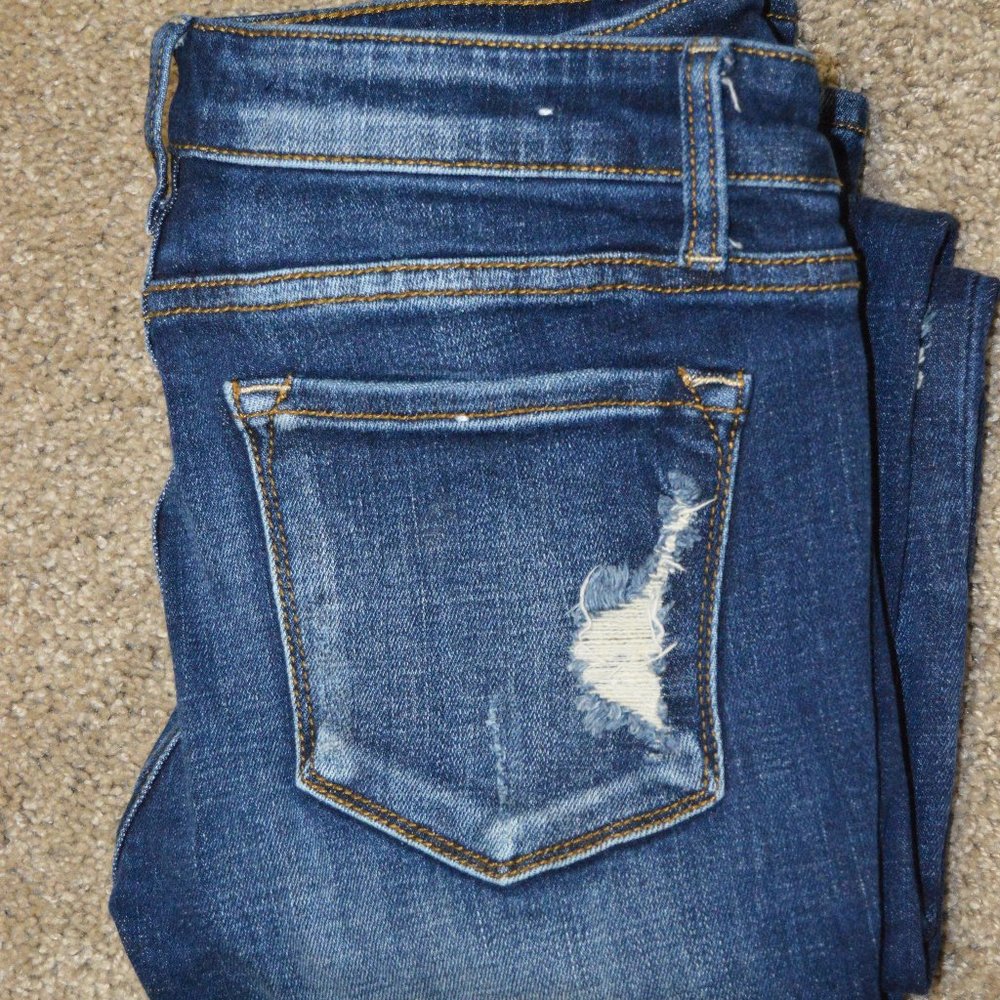 KanCan Signature Dark Blue Destructed Skinny Jeans